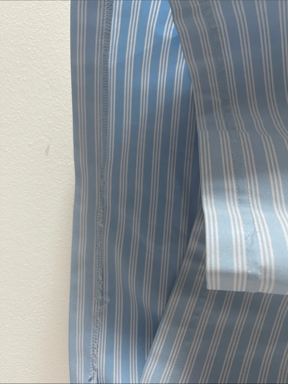 Men's Light Blue Adidas Striped Polo Shirt